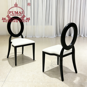 Modern Design <b>Stacking</b> Black Iron Metal Ghana Banquet <b>Chair</b> for Sale - Product Image 2