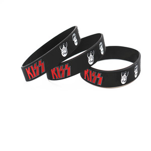 Pulseras de silicona inspiradas en Guns <span class=keywords><strong>N</strong></span>' <span class=keywords><strong>Roses</strong></span>, desata tu interior Rocker, logotipos icónicos, pulsera rellena de color grabado para promociones - Product Image 2
