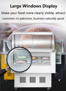 Exhibidor de Helados Pequeño, Congelador de Grado Alimenticio para Paletas Heladas, Vitrina Refrigerada Comercial para Pasteles y Snacks - Product Image 2