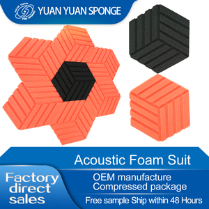 Paquete de paneles acústicos de estudio profesional de alta calidad espuma insonorizada con material duradero - Product Image 3