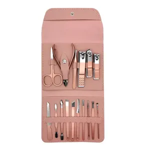 Outils professionnels de soin des pieds, <span class=keywords><strong>kit</strong></span> de coupe-ongles portable de voyage, 16 pièces, acier inoxydable, outil de beauté - Product Image 5