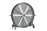 Ventilateur mobile HVLS sur pied, pales en acier inoxydable, moteur 220V, débit d'air élevé, pour entrepôt et salle de sport