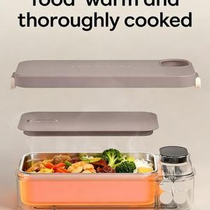 Thermal Electric Lunch Box 1L USB Rechargeable <b>Plug</b>-<b>in</b> Version with <b>Timer</b> Function for Household Use - Product Image 3