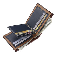 Dompet kulit pria 2023 dompet desain lipat dua mewah merek dompet koin ritsleting dompet tempat kartu bisnis
