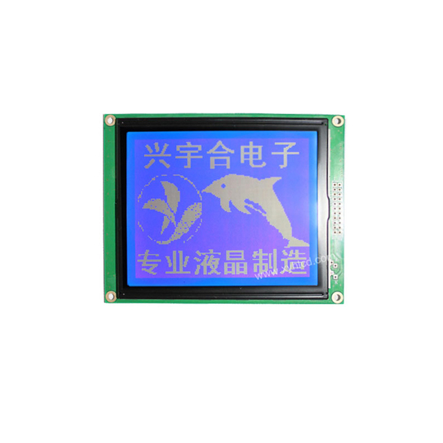 Custom STN FSTN 160x128 Monochrome Transparent LCD Display Module SPI Interface White/Blue Backlight COB Connection Non-Touch