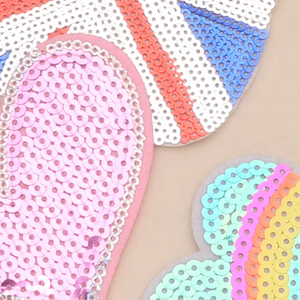 Tela de sarga bordada <span class=keywords><strong>con</strong></span> cuentas, parches <span class=keywords><strong>para</strong></span> planchar, lentejuelas, tela de amor, accesorios de ropa, serie del Día de San Valentín, pasta bordada DIY - Product Image 3