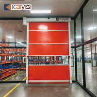 Porte à enroulement rapide automatique industrielle moderne en PVC, conception sécurisée à enroulement rapide pour application extérieure