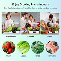 Système de culture hydroponique moderne et écologique pour la maison, 13 pots, jardin d'intérieur, arrosage automatique, lumière de culture LED Bluetooth, jardinière
