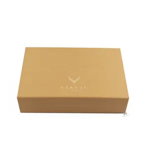 Paquete de marca personalizada, caja de regalo con cierre magnético de lujo, negra dura con tapa, mesa plegable, almacenamiento rígido plegable, caja de oro rosa