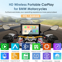 Carpuride W702BS CarPlay Android Auto, Radio para Motocicleta con Navegación Carpuride, Pantalla de 7 Pulgadas, Resistente al Agua IP67, Mapas Mundiales