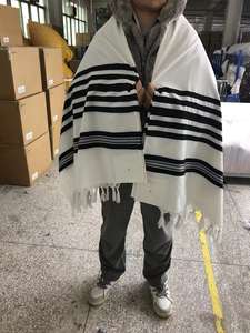 CCY Personnaliser 100% Laine Talit Châ<span class=keywords><strong>le</strong></span> de Prière Juif Yeshua Jésus Israël Châ<span class=keywords><strong>le</strong></span> de Prière Chrétien Messianique Talit - Product Image 5