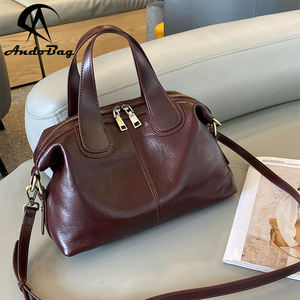 Bolsos de Mano AndoBag para Mujer, de Cuero Vacuno Genuino, Estilo Retro, Bolso Tote de Gran Capacidad, Bolso de Hombro y Bandolera 3028 - Product Image 1