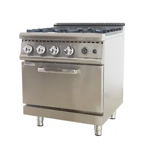 Portable 4 Burner Gas Kitchen Cooking Range With Oven