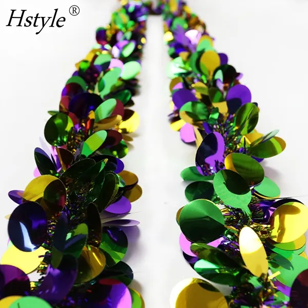 Mardi Gras Lametta Garland Metallic Festooning Garland Glitter Mischfarbe Hängende Fransen Girlande Party Dekore SD1516