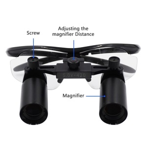 Dental Magnifying <b>Glasses</b> 5.0x 420mm <b>Adjustable</b> Distance Head Mounted For Surgical Exams - Product Image 1