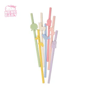 Soft Eco-Friendly Boba Kids Collapsible 2022 Reusable Drinking Silicone Straw Drink Food Grade