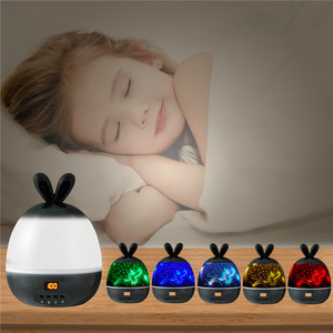 Cute Animal <strong>Rabbit</strong> Silicone Projector Led Night <strong>Light</strong> for Baby - Product Image 3