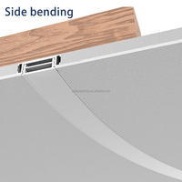 Profilé LED en aluminium encastrable flexible pour éclairage commercial, canal LED flexible avec diffuseur en silicone