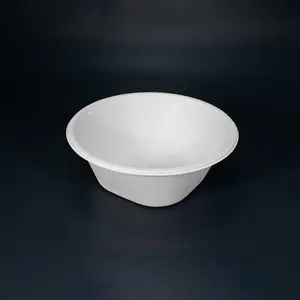 32Oz Sugarcane Bagasse Bowls Sopa Eco Friendly Personalizar Descartável Heavy Duty 950Ml Branco Bagasse Bowl