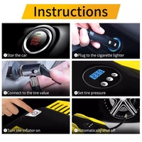 Compresseur de pneu Portable pour voiture, Mini gonfleur de pneus, pompe automatique, DC 12v