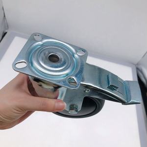 Roue universelle de frein total en polyuréthane PU de style européen 220LBS 100mm 4 pouces - Product Image 4