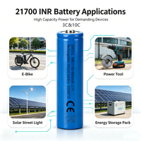 Paquete de Baterías de Litio Personalizado 3.7V 7.4V 2S 3S INR21700 5.7Ah 20.52Wh 500 Ciclos Larga Duración 21700 Paquete de Celdas de Iones de Litio Venta al por Mayor
