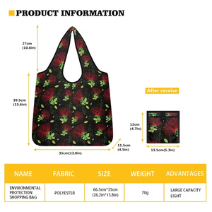 2024 sac fourre-tout durable pour dames tissu Polyester personnalisé réutilisable pliant Shopping <span class=keywords><strong>Hawaii</strong></span> imprimer <span class=keywords><strong>pas</strong></span> <span class=keywords><strong>cher</strong></span> sacs à main en gros - Product Image 6