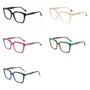 Lbashades - Monturas Ópticas TR90 Coloridas de Moda, Gafas Cuadradas Extra Grandes para <span class=keywords><strong>Hombre</strong></span> y Mujer, <span class=keywords><strong>Lentes</strong></span> de PC Ligeras con Protección Anti-Luz Azul - Product Image 5