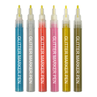 Ensemble de 12 marqueurs acryliques à paillettes permanentes pour dessin créatif sur papier et œuvres d'art