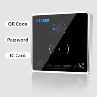 Nuevo SISTEMA DE Control DE ACCESO DE CÓDIGO QR de metal RFID IC lector de tarjetas de identificación con 13,56 MHz RS232 RS485 Wiegand para sistema de bloqueo inteligente