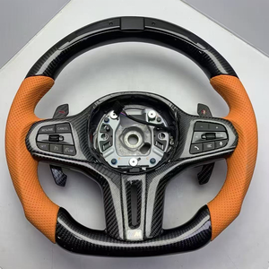 Volante Deportivo de Fibra de Carbono para <span class=keywords><strong>BMW</strong></span> F40 F44 F92 F97 G02 G05 G06 G20 G21 G22 G26 G29 G30 G80 G81 G82 G87 I4 X3 X4 X5 - Product Image 5
