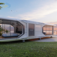 Meilleures ventes, maison préfabriquée moderne en conteneur de 40 pieds, imperméable, ignifuge, mobilier, isolation acoustique, cabine spatiale