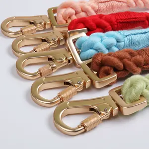 Correa de algodón Multicolor para perro, cuerda de tracción de plomo, tejida a mano, fabricante de productos para mascotas