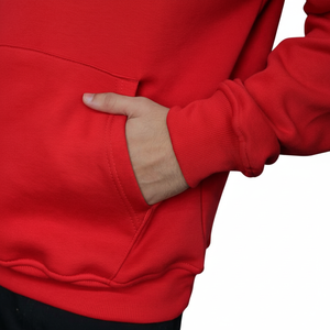 US Local Stock Deep <b>red</b> <b>Hoodie</b> for Men Cotton Fleece Pullover <b>Hoody</b> Casual Fit Streetwear Ready to Ship No Tariff Fast Delivery - Product Image 1