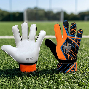 Gants de gardien de but professionnels de football neufs en gros, paume avant en latex Giga 3 mm, dos en silicone injecté, gants personnalisés - Product Image 2