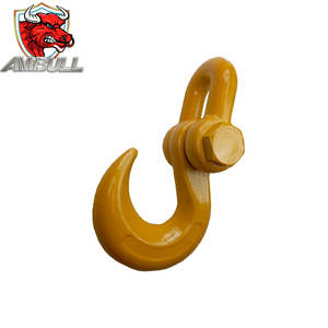 Ambull esportato in Russia di alta qualità all'ingrosso in acciaio al carbonio gancio grillo forgiato in acciaio per trattore apertura occhio gancio fonderia - Product Image 1