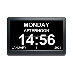 달력 및 아날로그 시계 벽 책상 디스플레이 치매 치료를위한 전자 운동이있는 대형 10 인치 디지털 포토 프레임 - Product Image 2