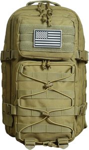 <span class=keywords><strong>Mochila</strong></span> Táctica de Ciclismo Spoir Sport para Exteriores, con Cierre de Cremallera, para Hombre, <span class=keywords><strong>Mochila</strong></span> de Asalto de 1 Día, Bolsa Molle, Bolsa Bug Bag, Negra (Caqui) - Product Image 2