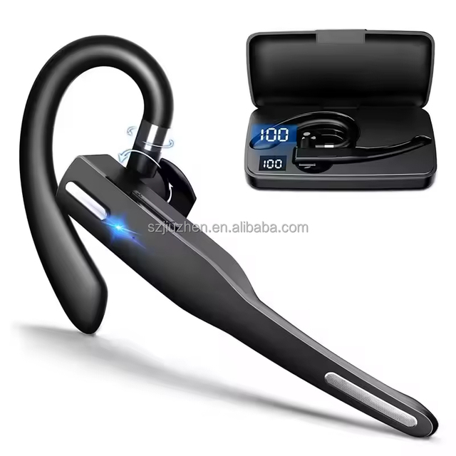 YYK-525 Business Stereo Earbuds Wireless Noise Cancelling Microphone IPX7 Waterproof Digital Display Battery Wireless Earhook