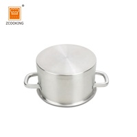 Set panci penggorengan SS304, peralatan masak baja tahan karat, kualitas tinggi, Set panci dan panci 6 buah
