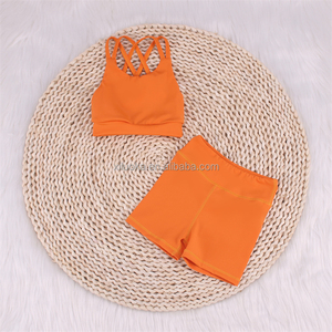 Schneller Versand 2-teiliges Yoga-Workwear Großhandel Kinder Fitnessstudio-Bekleidungsset neues Design Kinder Sportbekleidung Outfit - Product Image 5