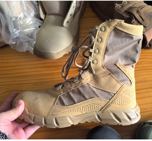 Botas de Combate TSB0109 Color Negro, 9.5 Pulgadas, Ligeras, para Desierto, Suela de PU, Cuero Vacuno de Ante - Product Image 4