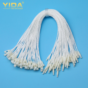 Tag chuỗi quần áo trắng Nylon chủ đề Snap vòng nhựa Fastener may treo tag Polyester dây - Product Image 1