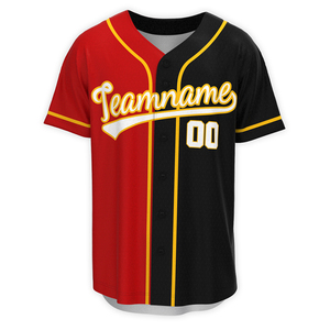 Venta al por mayor sublimado liso béisbol Jersey camisas calle estilo juvenil Unisex personalizado botón en blanco camisetas de béisbol - Product Image 1