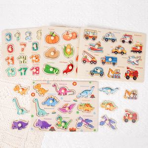 ของเล่นมอนเตสซอรี่สำหรับเด็ก ชุดตัวต่อไม้รูปผัก ผลไม้ ตัวอักษร รูปทรงสัตว์ ยานพาหนะ ตัวเลข ฝึกการเรียนรู้และจดจำรูปทรง - Product Image 5