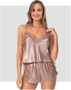 Set di Lingerie Sexy Turca Fantasia Beige in <span class=keywords><strong>Cotone</strong></span> Babydoll con Pantaloncini Personaggio Angelo Comoda Camicia da Notte Intima per Donne - Product Image 5