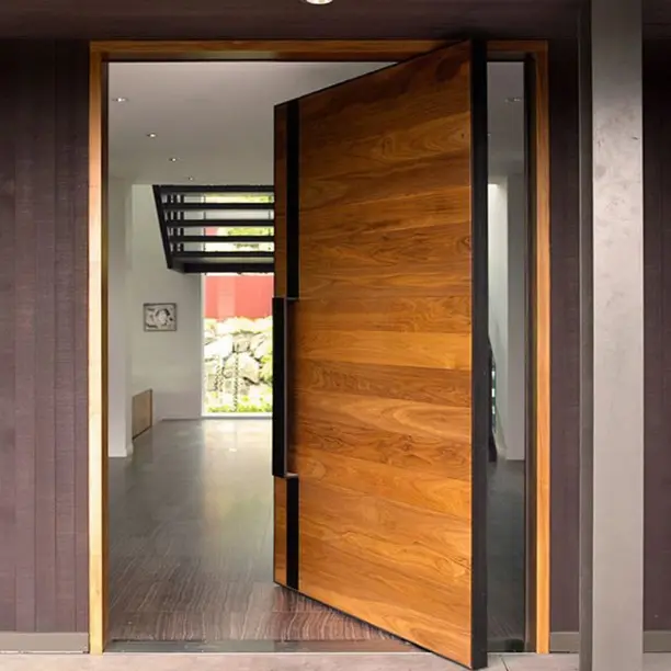 ABYAT Factory Price Wooden Door Pivot Hinge Rotating Door Large Pivot Exterior Front Doors