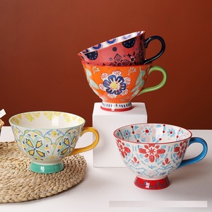 Keramikbecher für Hafermilch-Frühstück - Kreativ, Einzigartig, Niedlich, Geeignet für Frauen, für den Hausgebrauch, Instagram-Kaffeetasse - Product Image 3