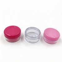 Mini pot rond en plastique PS avec couvercle noir, capacité 3g 5g 3ml 5ml, pour le stockage de concentrés cosmétiques, modèle CXT-088, moulage par injection