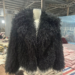 Chaqueta cárdigan de calle de lana larga corta de otoño e invierno para mujer, abrigo de playa de nuevo diseño de piel <span class=keywords><strong>Artificial</strong></span> transfronterizo de Europa y EE. UU. - Product Image 1